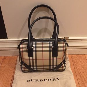Authentic Burberry Nova Check Small Bowler Bag